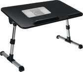 Verstelbare - computertafel - ergonomische - Laptopbureau - voor bed - Woonkamer - Zwart