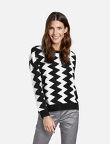 GERRY WEBER Dames Trui met zigzagmotief