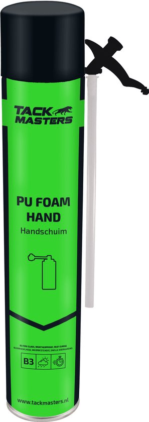 Tackmasters® Purschuim 750ml Pur met Rietje- Handheld - PU Schuim - Isolatieschuim - Bouwschuim