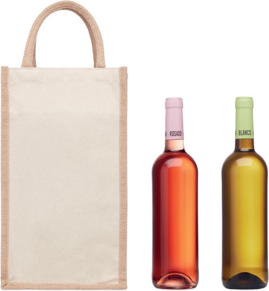 Sac à vin - sac en jute - emballage cadeau bouteille de vin - tissu en jute  - sac à... | bol.com