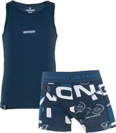Vingino jongens setje - Dark Blue  - 140  - Blauw