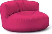 Lumaland Outdoor zitzak lounge, ronde zitzak voor buiten, 320 l vulling, 90 x 50 cm, roze