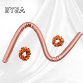 BYSA - Heatless Haarkruller Satijn - Heatless Curling Ribbon - curling ribbon haar heatless -  Rose gold