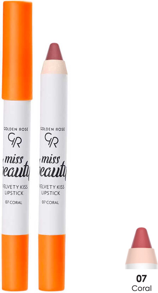 Golden Rose - Miss Beauty Velvety Kiss Lipstick 07 - Coral