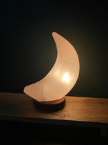 Zoutsteen maanlamp | Zoutsteen lamp | Thuis Decoratie | Natuursteen | Mineraalsteen | Mineralen | Edelsteen | Edelstenen | Kristallen | Woonkamer | Accesoires