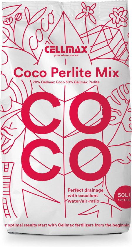 Cellmax Kokos Perliet Mix - 70% Kokosvezel - 30% Perliet - 50L