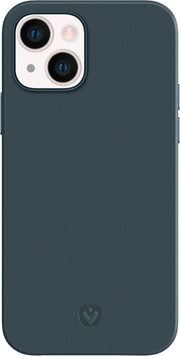 Valenta - Back Cover Snap Luxe - Leer - Blauw - iPhone 13 mini