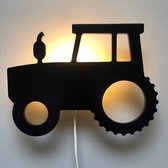 Toddie Wall lamp - Applique en bois pour chambre d'enfant | Tracteur - noir