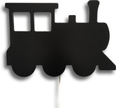 Toddie Wandlamp - Houten wandlamp kinderkamer | Trein - Locomotief zwart