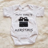 Baby rompertje met tekst mijn eerste kerstmis | korte mouw | maat 50-56 | aankondiging bekendmaking zwangerschap cadeau voor de liefste aanstaande