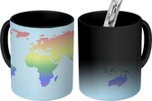 Magische Mok - Foto op Warmte Mok - Moderne wereldkaart LGBTQ - 350 ML