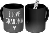 Magische Mok - Foto op Warmte Mokken - Koffiemok - Spreuken - Quoes I Love Grandma - Moederdag cadeautje - Oma - Magic Mok - Beker - 350 ML - Theemok - Mok met tekst