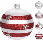 Oneiro's luxe kerstbal STRIPE – ø6 cm - kerstbal - luxe verpakking – kerstcollectie – kerstdecoratie – kerstboomhanger – kerstversiering