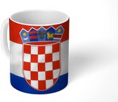Mok - Koffiemok - Foto van de Kroatische vlag - Mokken - 350 ML - Beker - Koffiemokken - Theemok