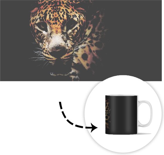 Mug - Mug à café - Léopard - Animaux sauvages - Léger - Mugs - 350 ML - Tasse - Tasses à café - Tasse à thé - Décoration Sinterklaas - Cadeaux pour enfants - Cadeaux chaussures Sinterklaas