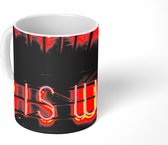 Mok - Neontekens dat de woorden this way spelt - 350 ML - Beker