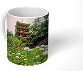 Mok - Japanse tuin met hortensia - 350 ML - Beker