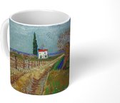 Mok - Koffiemok - Pad door een veld met wilgen - Vincent van Gogh - Mokken - 350 ML - Beker - Koffiemokken - Theemok