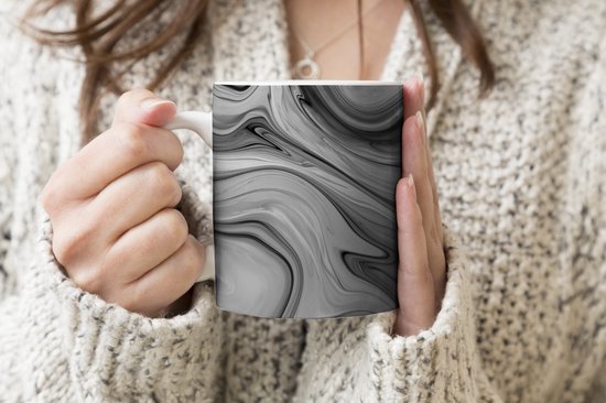 Mug - Marbre - Motifs - Grijs - 350 ML - Tasse