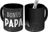 Magische Mok - Foto op Warmte Mokken - Koffiemok - Vaderdag - Bonus papa - Quote - Spreuken - Magic Mok - Beker - 350 ML - Theemok - Mok met tekst