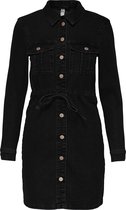 JdY JDYSANNA  L/S WAIST DRESS MIX DNM Dames Jurk - Maat M