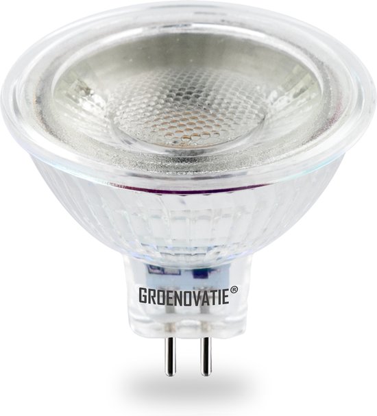Groenovatie LED Spot COB - 3W - GU5.3 / MR16 Fitting - Glas - Warm Wit - Dimbaar