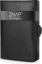 Slimpuro Znap Slim Wallet - 8 Pasjes - Muntvak - 8,9 X 1,5 X 6,3 cm (Bxhxd) RFID Bescherming - Zwart