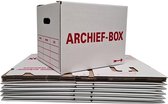 Archiefdozen premium 5 stuks - Dubbelgolf karton - Extra stevige archiefbox - Hoge stapel en draagkracht