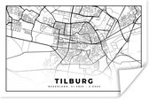 Affiche Carte - Tilburg - Pays- Nederland - 60x40 cm