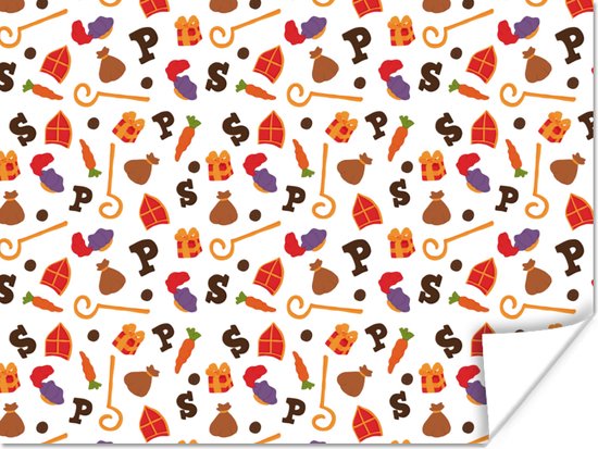 Affiche décoration Sinterklaas - Sinterklaas - 160x120 cm XXL - Décoration Sinterklaas - Chambre d'enfant