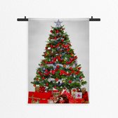 Wandkleed Kerstboom Rood 150x200 cm