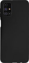 BMAX Essential matte case geschikt voor Samsung Galaxy M31S Back cover Hoesje - Dun en beschermend telefoonhoesje - Case - Beschermhoesje - Telefoonhoesje - Hard case - Kunststof telefoonbescherming - Zwart
