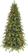 Triumph Tree Sherwood Kunstkerstboom Slim met LED Verlichting - H230 x Ø124 cm - Groen