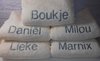 foto van CADEAUTIP!! - Handdoek Gepersonaliseerd - Naam geborduurd - Wit ( meerdere kleuren mogelijk)