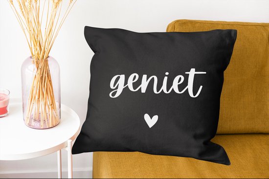 Sierkussen - Proverbes Enjoy Life - Multicolore - 60 Cm X 60 Cm