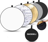 BAODELI Reflectiescherm - Breed Inzetbaar - 5 In 1 - Fotografie/Hobby - Inclusief opbergtas - Rond - Zwart