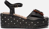 Gioseppo Laramie sandalen met sleehak zwart - Maat 38