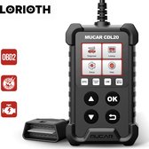 LORIOTH® Professionele OBD2 Scanner - Auto uitlezen - Storing Uitlezen - Foutmeldingen Inzien - Multifunctioneel -  Zwart