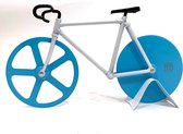 Cycle Gifts Pizzasnijder - Pizzames - Deegsnijder - Pizza snijder - Pizza roller - Cadeau - Blauw - Wit