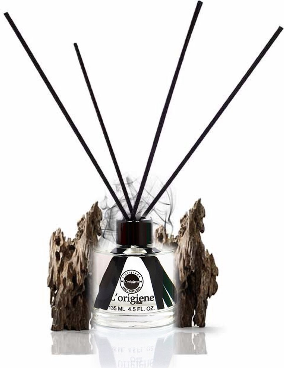 L'origiene Black OUD Interieurgeur-geurstokjes -Huisparfum-Interieur parfum-Reed diffuser-135ml