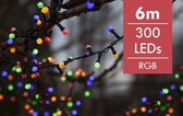 Kerstboomverlichting LED Multi Berry mini 6 meter -div lichtstanden -300 lampjes -Ook geschikt voor buiten  -lichtkleur: RGB -met stekker -Kerstdecoratie