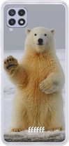 6F hoesje - geschikt voor Samsung Galaxy A22 4G -  Transparant TPU Case - Polar Bear #ffffff