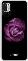 6F hoesje - geschikt voor Xiaomi Redmi Note 10 5G -  Transparant TPU Case - Purple Rose #ffffff