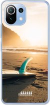 6F hoesje - geschikt voor Xiaomi Mi 11 Lite -  Transparant TPU Case - Sunset Surf #ffffff