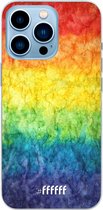 6F hoesje - geschikt voor iPhone 13 Pro Max - Transparant TPU Case - Rainbow Veins #ffffff