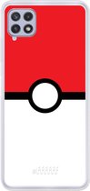 6F hoesje - geschikt voor Samsung Galaxy A22 4G -  Transparant TPU Case - Pokeball #ffffff