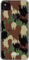 6F hoesje - geschikt voor Google Pixel 4a 5G -  Transparant TPU Case - Graffiti Camouflage #ffffff