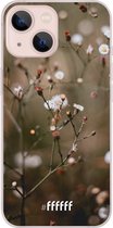 6F hoesje - geschikt voor iPhone 13 Mini -  Transparant TPU Case - Flower Buds #ffffff