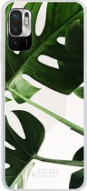 6F hoesje - geschikt voor Xiaomi Redmi Note 10 5G -  Transparant TPU Case - Tropical Plants #ffffff