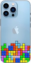 6F hoesje - geschikt voor iPhone 13 Pro - Transparant TPU Case - Tetris #ffffff